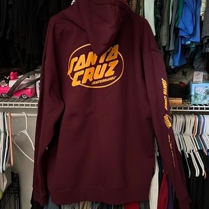 Santa Cruz zip up sweatshirt